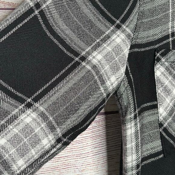Rails Black & White Plaid Flannel Fall Autumn Button Down Shirt Dress Size XS - Picture 6 of 14